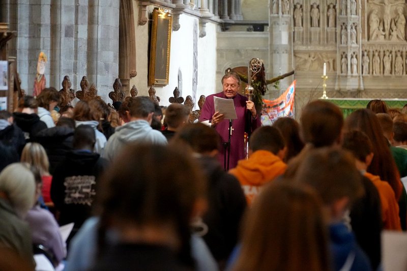 School leavers gather for service of celebration Bishop John Lomas.jpg