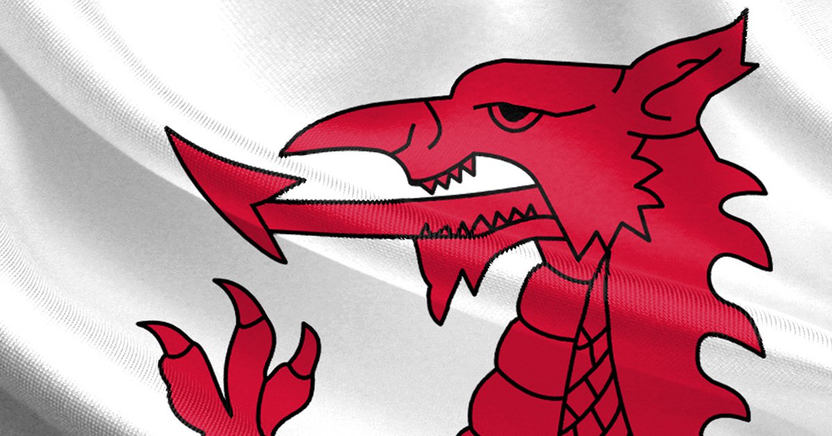 Welsh flag dragon's head